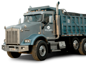 One of many dump truck used by Whitney Logistics to haul materials.